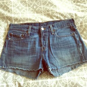 Denim cut off shorts